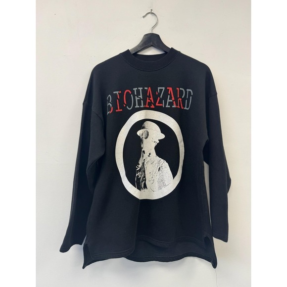 Vintage Biohazard Sweatshirt Large Brooklyn New York Hardcore Euro 90s Boot